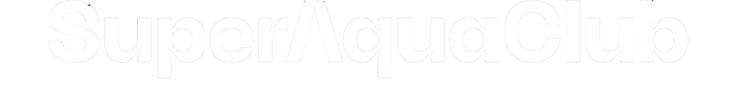 white logo of superaquaclub
